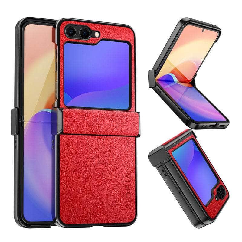 Casebuddy Galaxy Z Flip 5 Vintage Vegan Leather Case