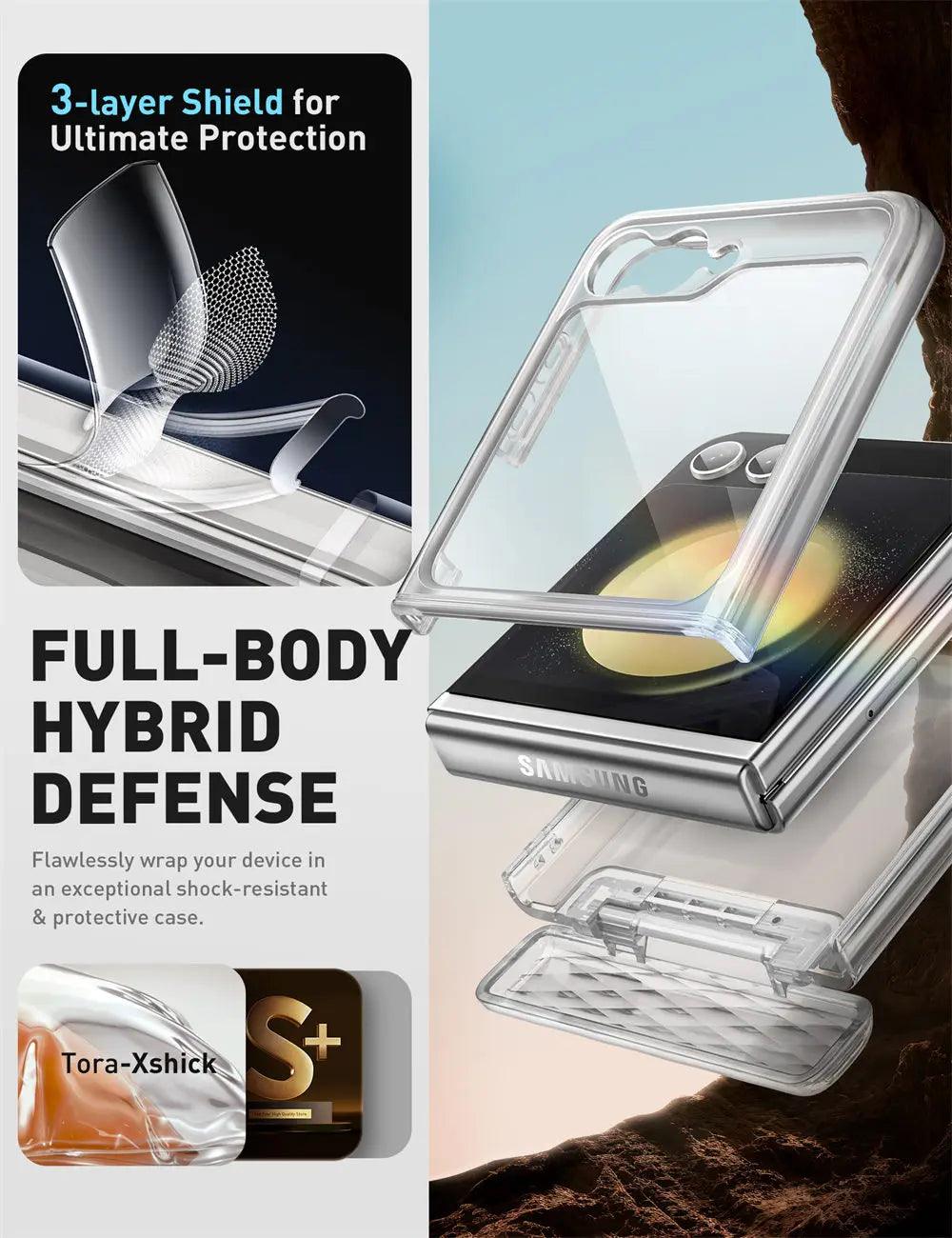 Galaxy Z Flip 6 Case I-BLASON Cosmo Slim Clear Protective Case - CaseBuddy Australia