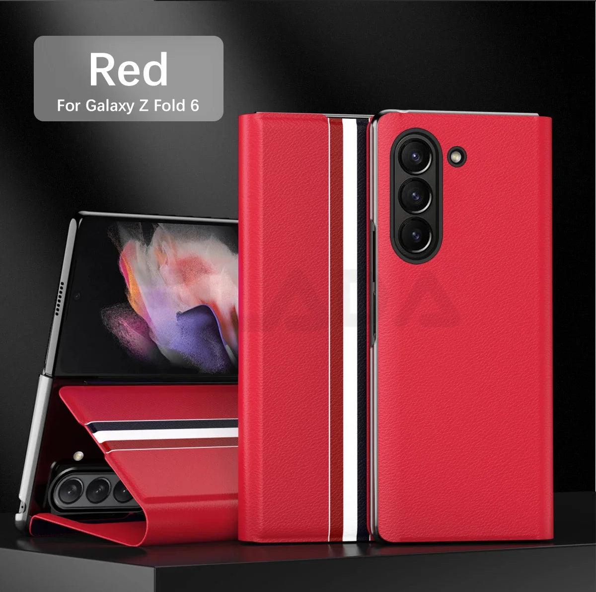 Galaxy Z Fold 6 Luxury Skin-Friendly Card Holder Case - CaseBuddy Australia