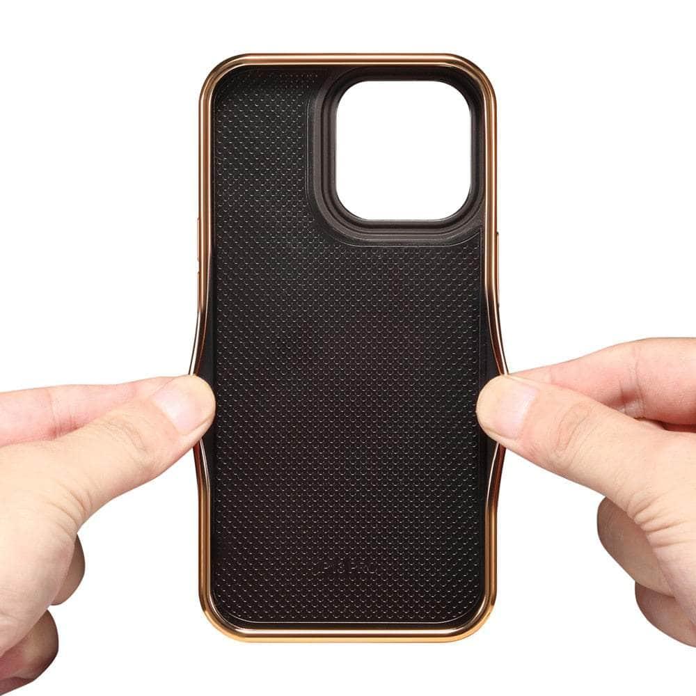 Casebuddy Genuine Leather iPhone 15 Pro Max 3D Texture Case