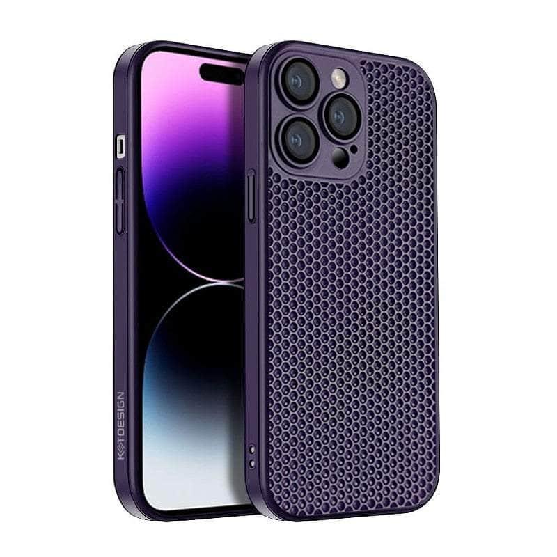 Casebuddy Purple / For iPhone 15 Heat Dissipation Cooling iPhone 15 Case