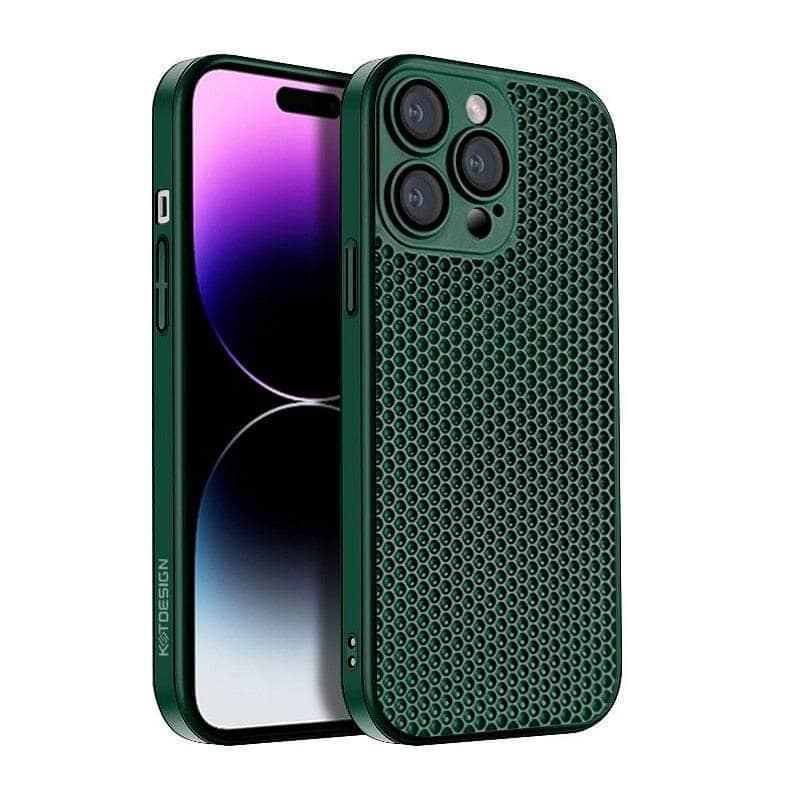 Casebuddy Green / For iPhone 15 Heat Dissipation Cooling iPhone 15 Case