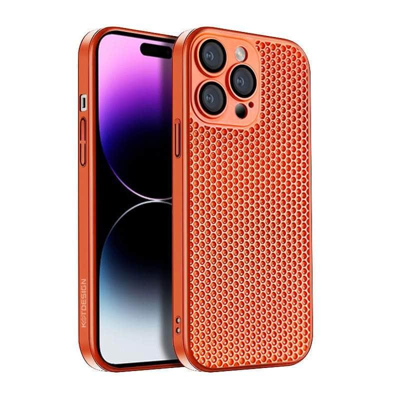 Casebuddy Orange / For iPhone 15 Heat Dissipation Cooling iPhone 15 Case