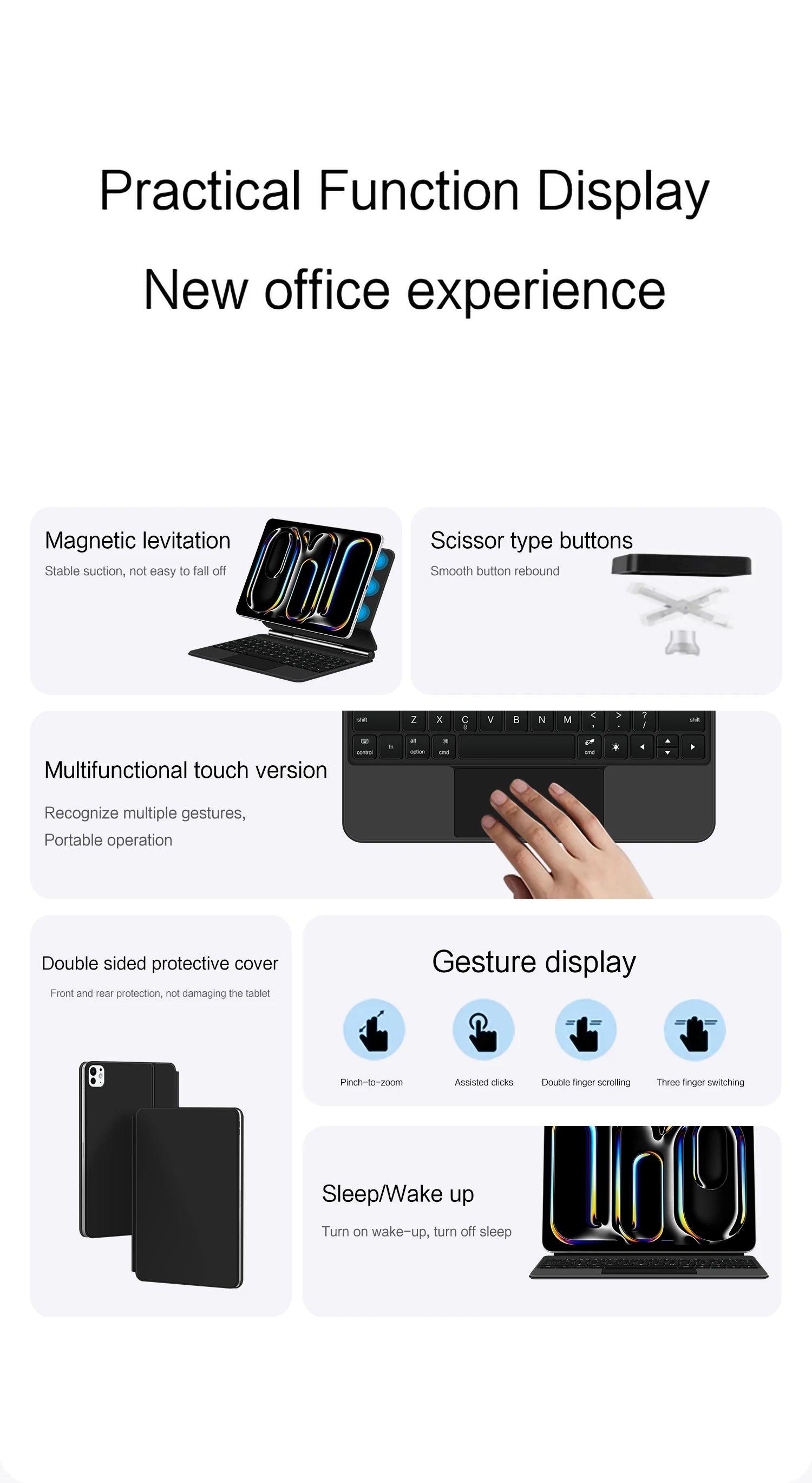 iPad Air 13 2024 Magic Keyboard Smart Magnetic Case - CaseBuddy Australia