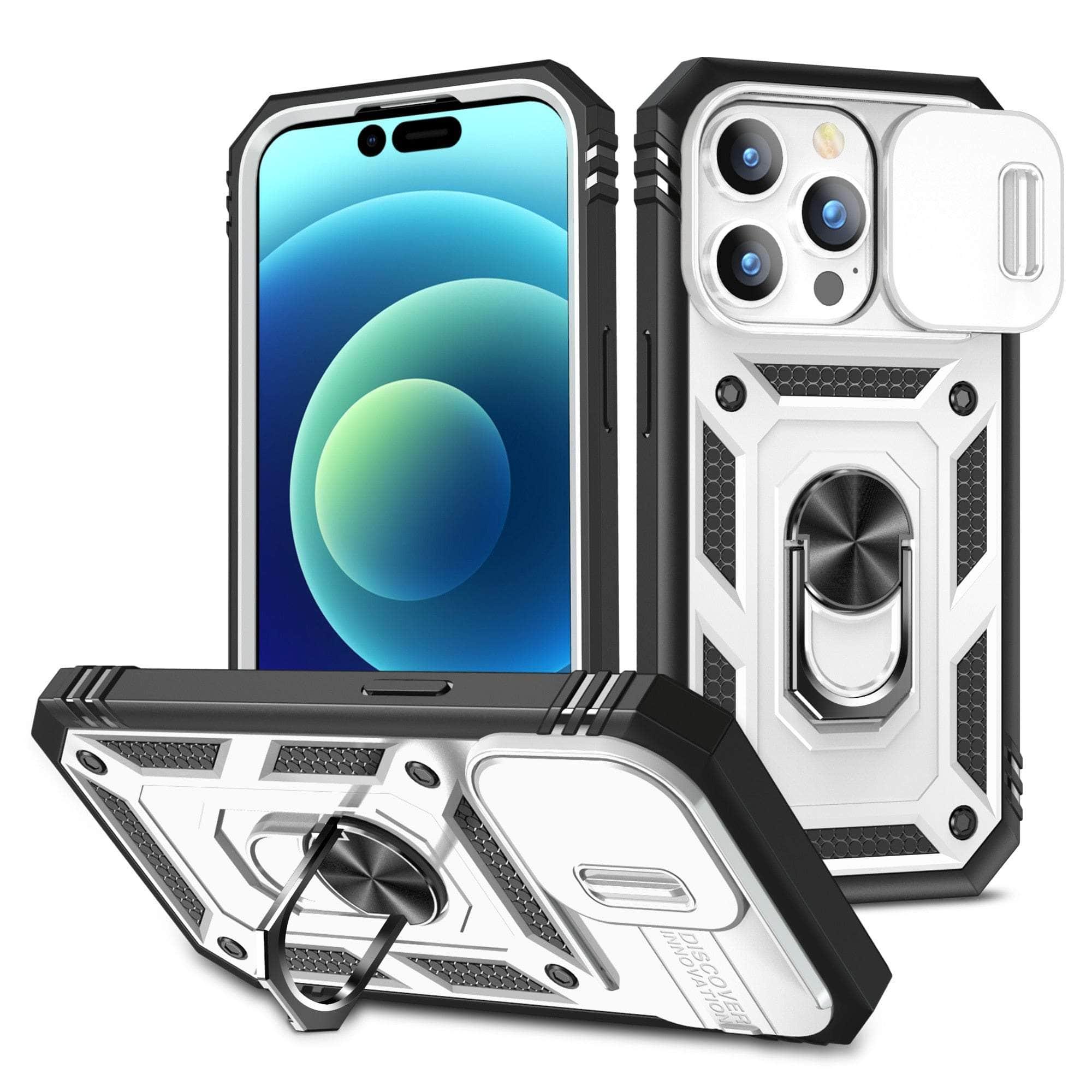 Casebuddy White / iPhone 15 iPhone 15 Armor Designed Shockproof Rugged Military Case