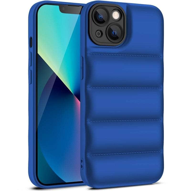 Casebuddy B-Navy Blue / For iPhone 15 iPhone 15 Down Jacket Shockproof Cover