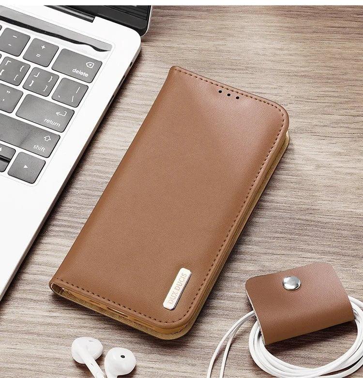 Casebuddy iPhone 15 Dux Ducis Luxury Genuine Leather Wallet