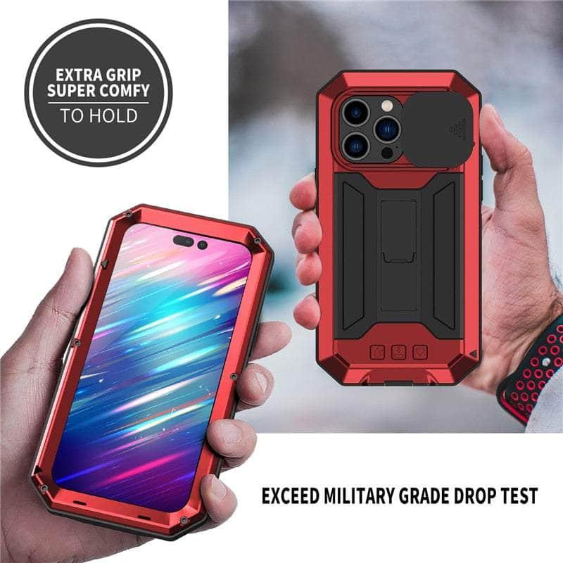 Casebuddy iPhone 15 Full Body Rugged Armor Shockproof Metal Cover