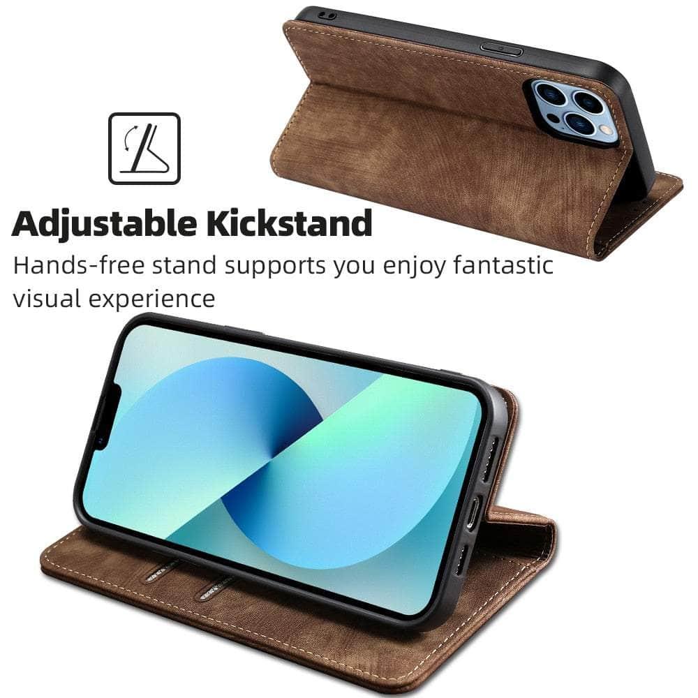 Casebuddy iPhone 15 Plus Luxury Business Vegan Leather Case