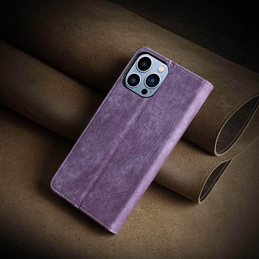 Casebuddy iPhone 15 Plus Luxury Business Vegan Leather Case