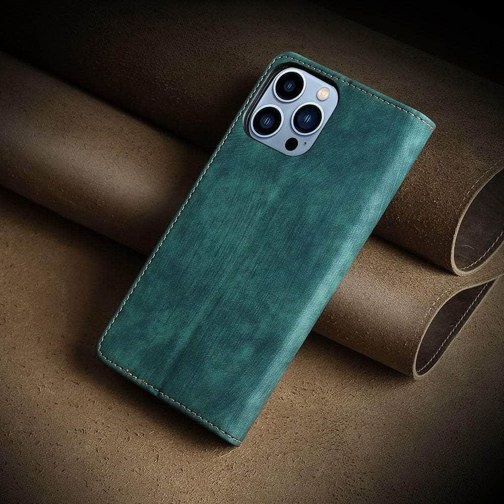 Casebuddy iPhone 15 Plus Luxury Business Vegan Leather Case