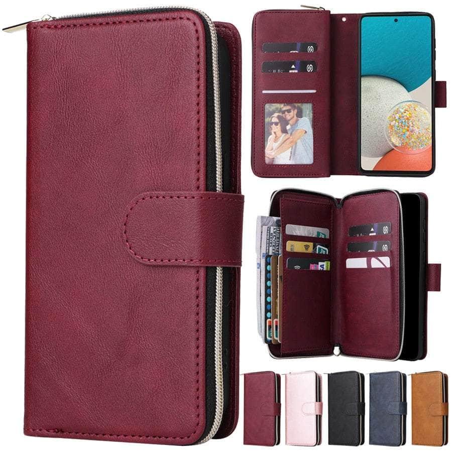 Casebuddy Luxury Galaxy A24 Wallet 9-Card Leather Case