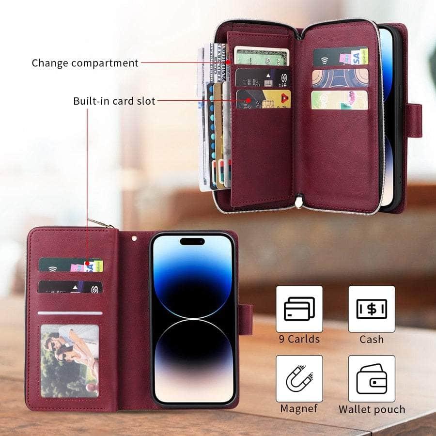 Casebuddy Luxury Galaxy A54 Wallet 9-Card Leather Case