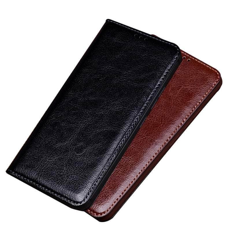 Casebuddy Luxury Real Leather iPhone 15 Wallet Case