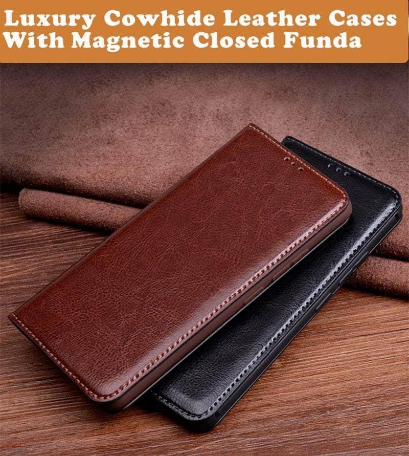 Casebuddy Luxury Real Leather iPhone 15 Wallet Case