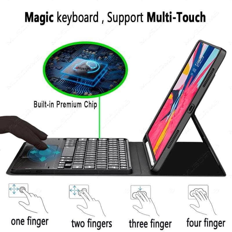 Casebuddy Black / Tab S9 Ultra 14.6 Magic Galaxy S9 Ultra Touchpad Backlit Keyboard Case