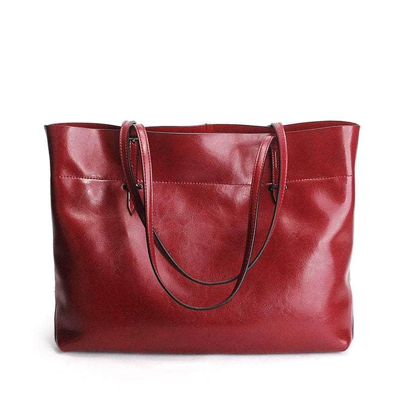 Casebuddy red Nesitu Women Real Leather Shoulder Bag