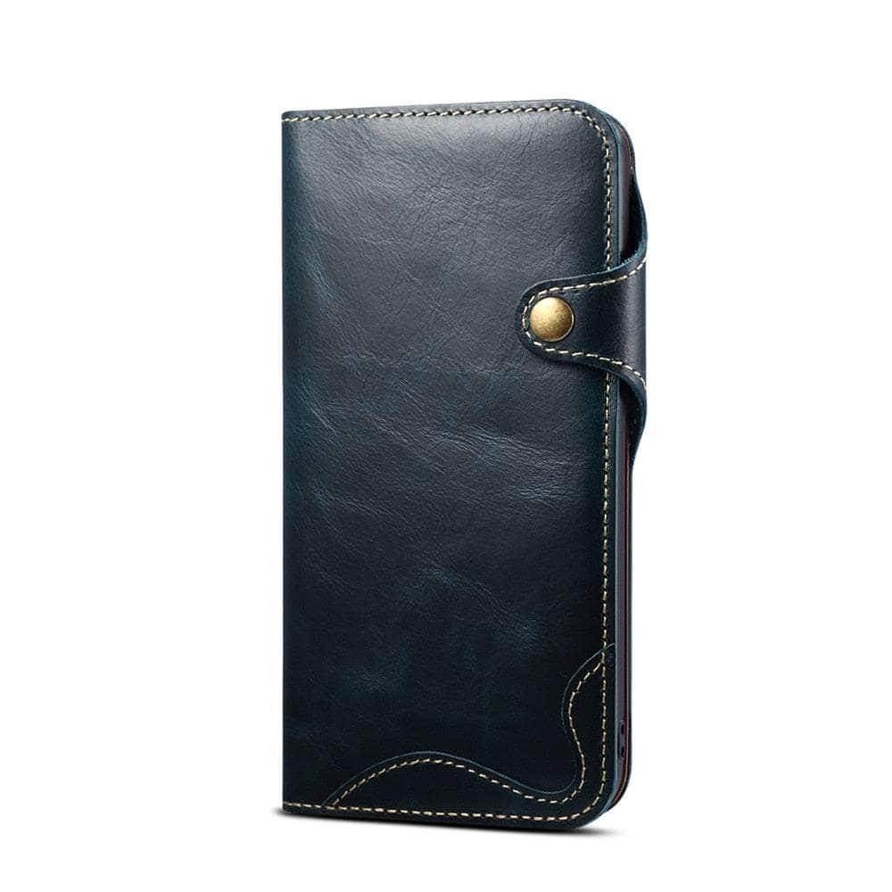 Casebuddy Real Leather iPhone 15 Plus Vintage Card Case