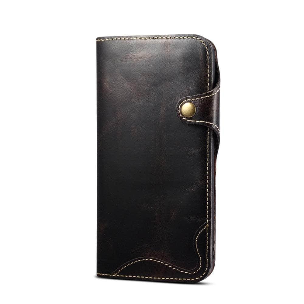 Casebuddy Real Leather iPhone 15 Vintage Card Case