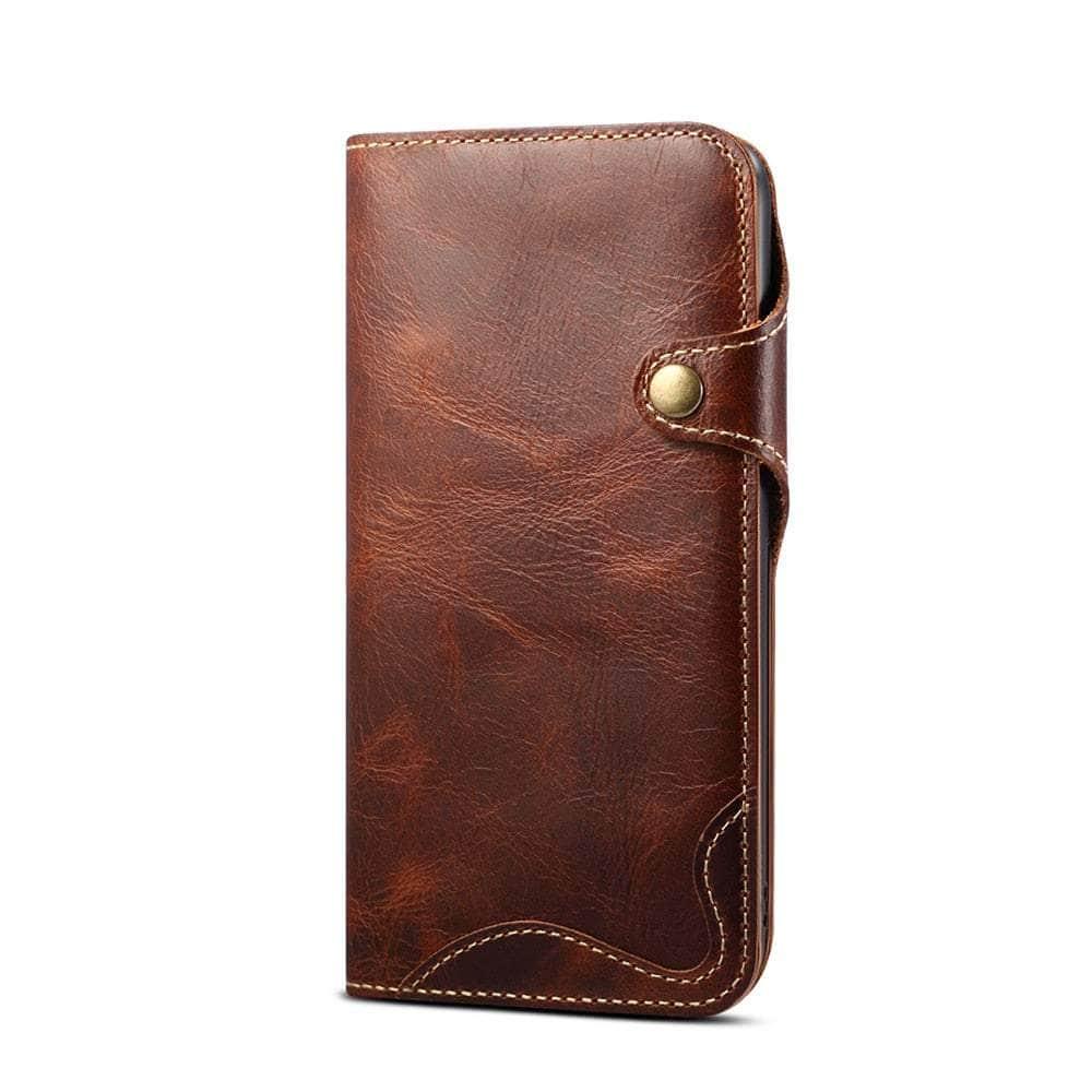 Casebuddy Real Leather iPhone 15 Vintage Card Case