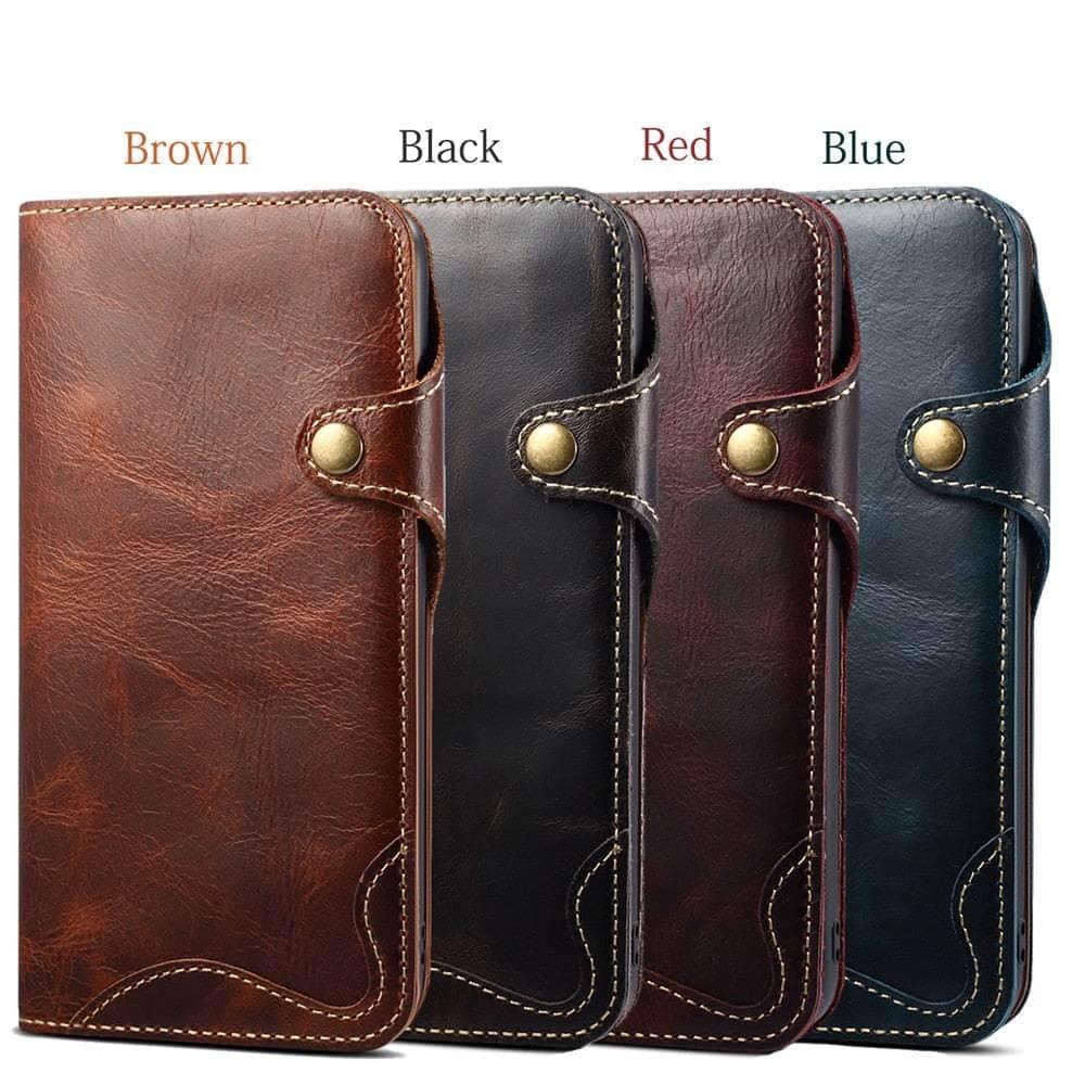 Casebuddy Real Leather iPhone 15 Vintage Card Case