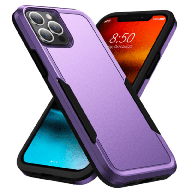 Casebuddy purple / For iPhone 15PRO MAX Shockproof iPhone 15 Pro Max Rugged Silicone Hard Cover