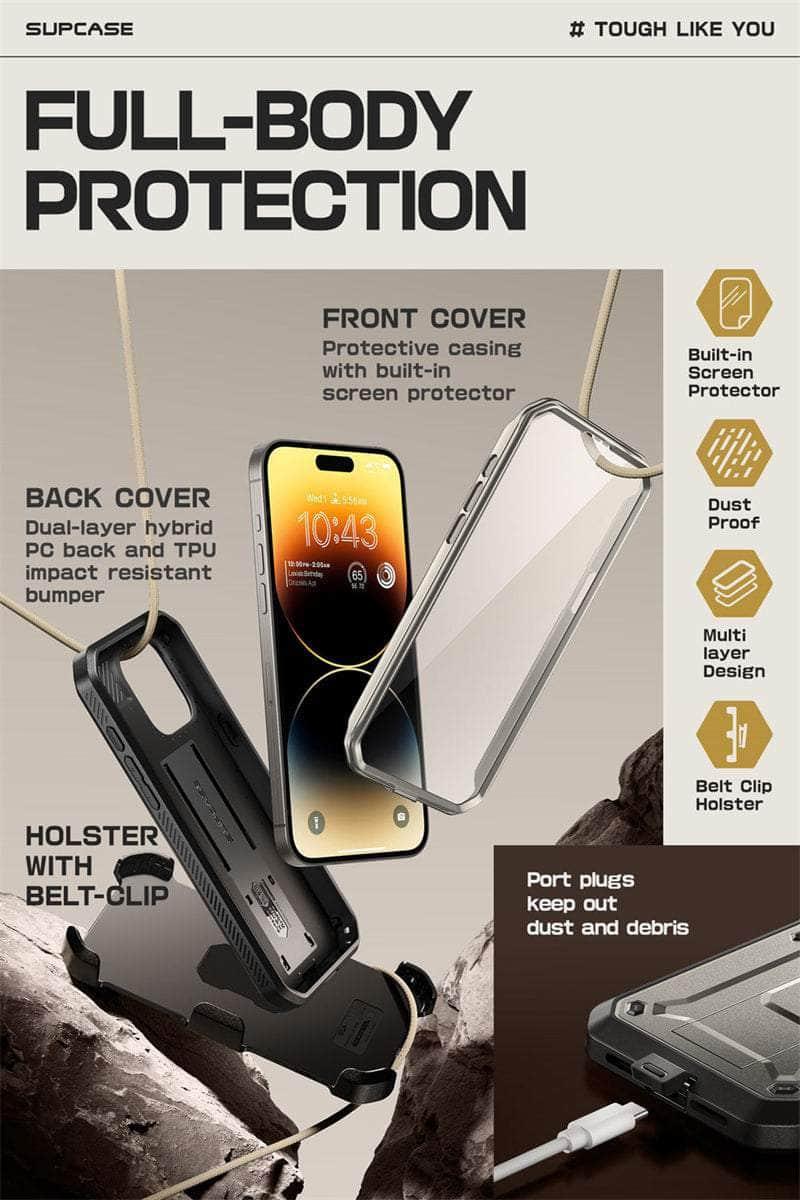 Casebuddy SUPCASE iPhone 15 Pro UB Rugged Heavy Duty Case