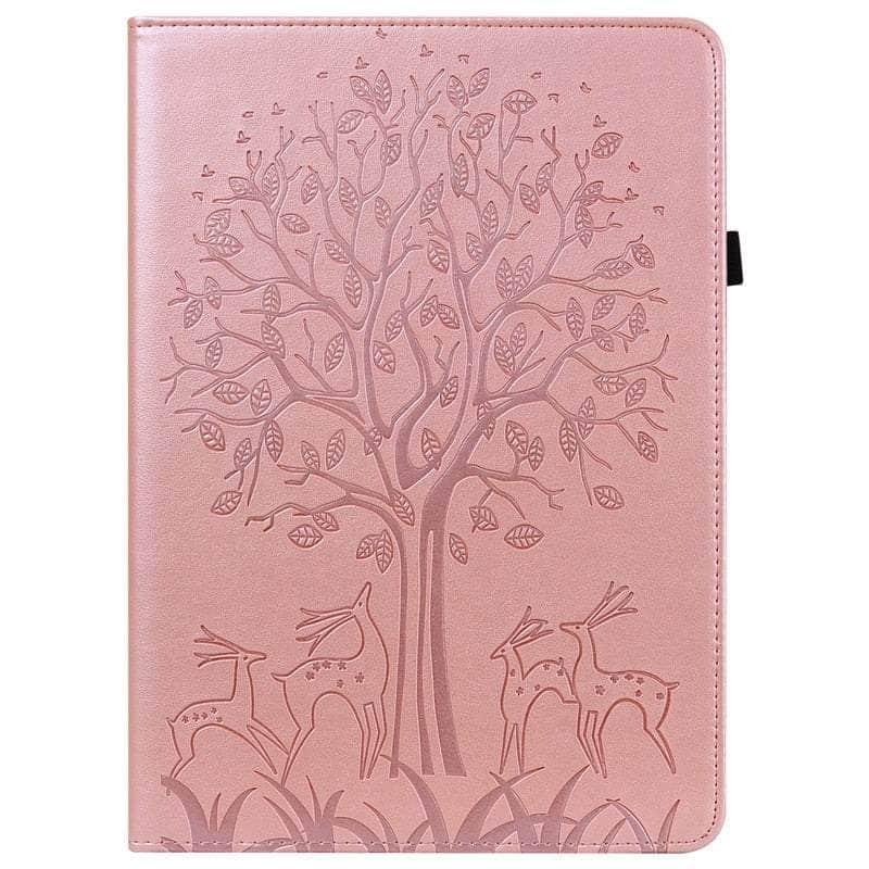 Casebuddy rose gold-deer / Tab S9 (11 inch) Tab S9 2023 Cute Deer Stand Wallet Cover