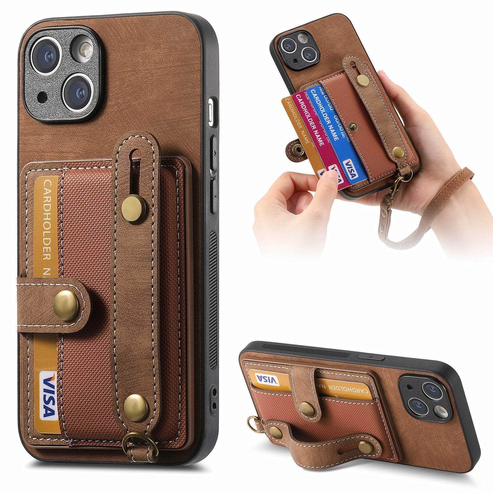 Casebuddy Vegan Leather iPhone 15 Plus Wallet Case