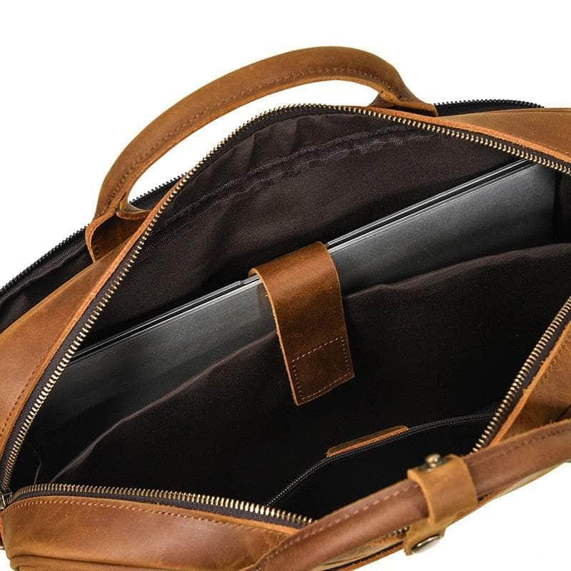 Vintage Genuine Leather 14'' Laptop Messenger Bag