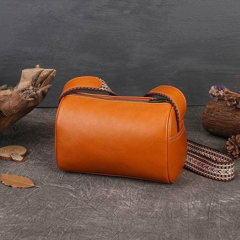 Vintage Genuine Leather Small Shoulder Messenger Bag