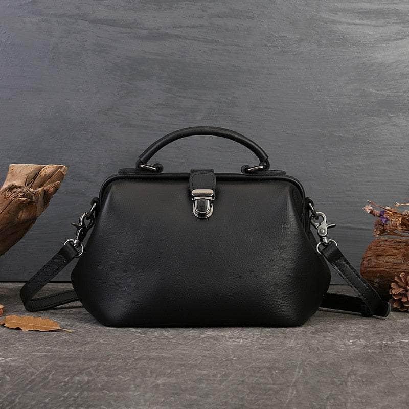 Vintage Genuine Leather Small Women Handbag