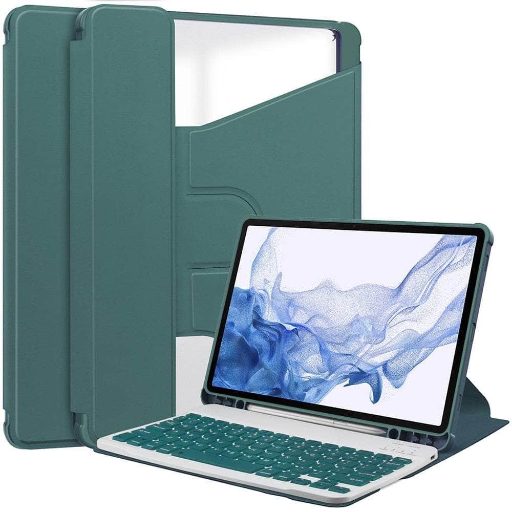 Casebuddy Dark Green / S9 11 Inch SM-X710 Wireless Galaxy S9 Keyboard Case