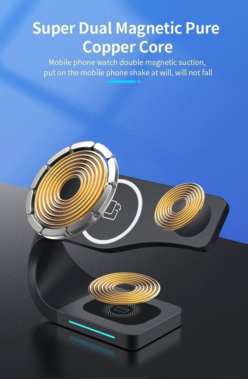 3 in 1 Magnetic Wireless Charger Stand iPhone 12 & 13