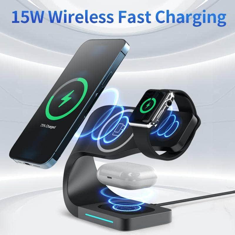 3 in 1 Magnetic Wireless Charger Stand iPhone 12 & 13