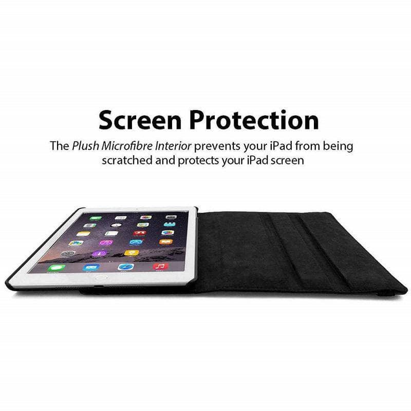 360 Degree Rotating Leather Look Smart Shell Case iPad mini 5 2019