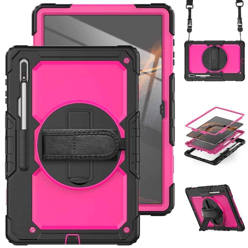 360 Rotating Galaxy Tab S8 Ultra 2022 X900 Rugged Case