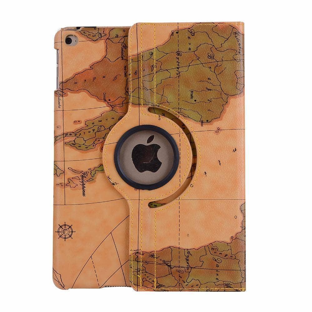 360 Rotating World Map Smart Tablet Case iPad Air 3 2019 A2152, A2123, A2154