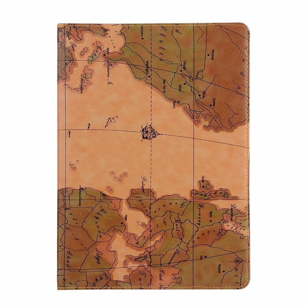 360 Rotating World Map Smart Tablet Case iPad Air 3 2019 A2152, A2123, A2154