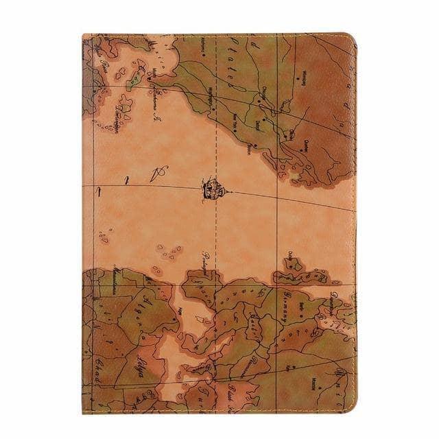 360 Rotating World Map Smart Tablet Case iPad Air 3 2019 A2152, A2123, A2154