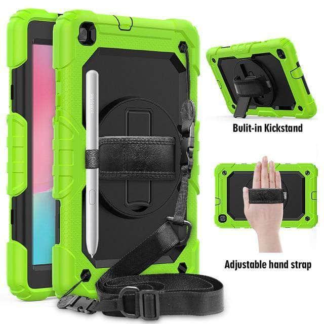 360 Rotation Hand Strap Kickstand Shockproof Silicone Tablet Case Galaxy Tab A 8 2019 T290 T295