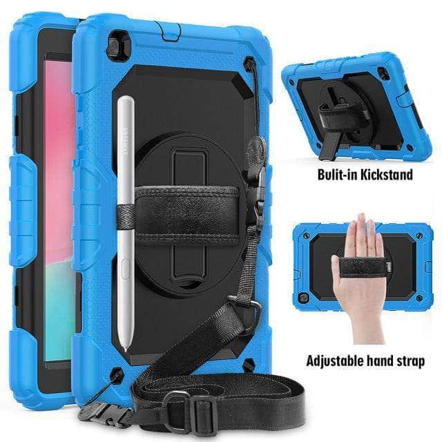 360 Rotation Hand Strap Kickstand Shockproof Silicone Tablet Case Galaxy Tab A 8 2019 T290 T295