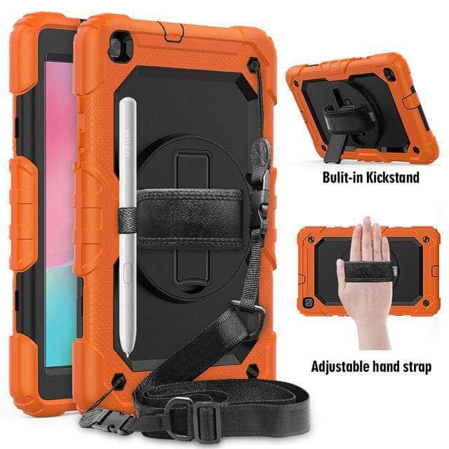 360 Rotation Hand Strap Kickstand Shockproof Silicone Tablet Case Galaxy Tab A 8 2019 T290 T295