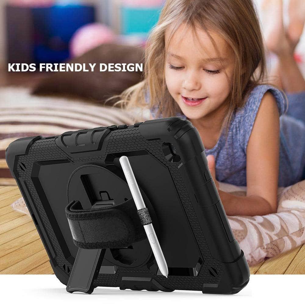 360 Rotation Hand Strap Kickstand Shockproof Silicone Tablet Case Galaxy Tab A 8 2019 T290 T295