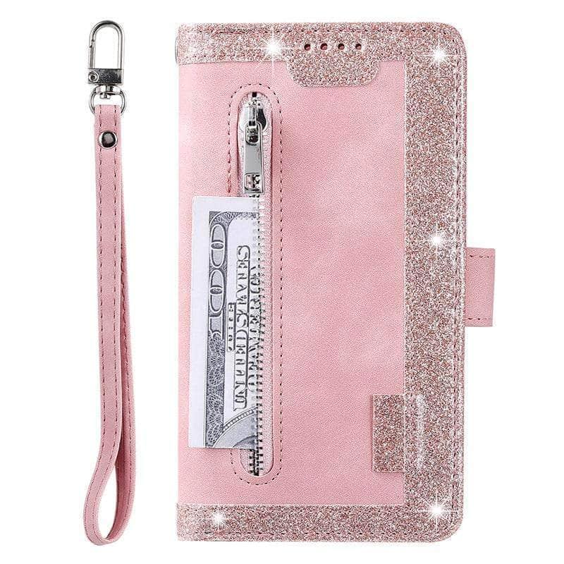 9 Cards Zipper Flip iPhone 13 Leather Case