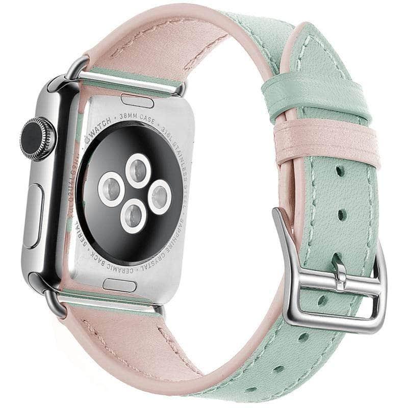 Apple Watch 6 5 4 3 SE 44/42/40/38 Luxury Genuine Leather Watchband Bracelet