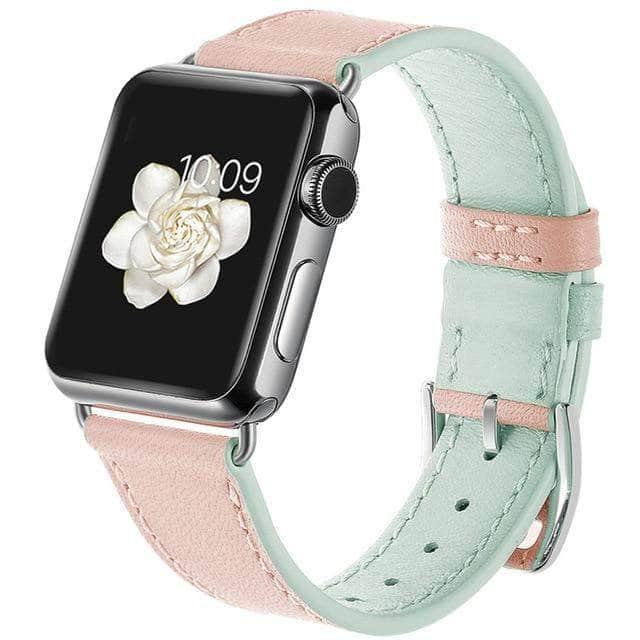 Apple Watch 6 5 4 3 SE 44/42/40/38 Luxury Genuine Leather Watchband Bracelet