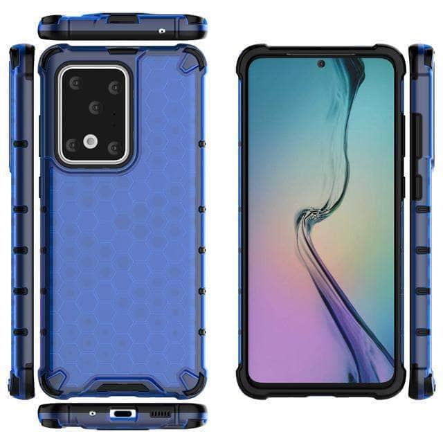 Armor Case Samsung S20+ S20 Ultra 5G Honeycomb Clear Phone Case Shockproof Back Cover