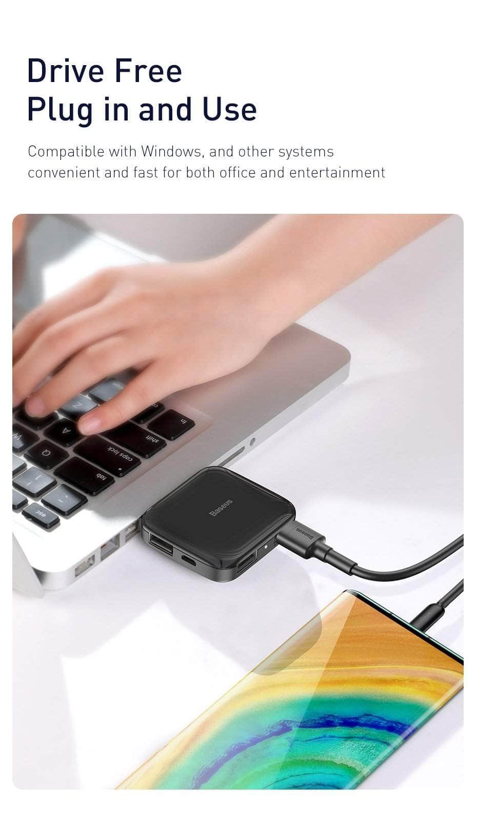 Baseus USB HUB USB C HUB to USB 2.0 for MacBook Pro Air iPad Pro