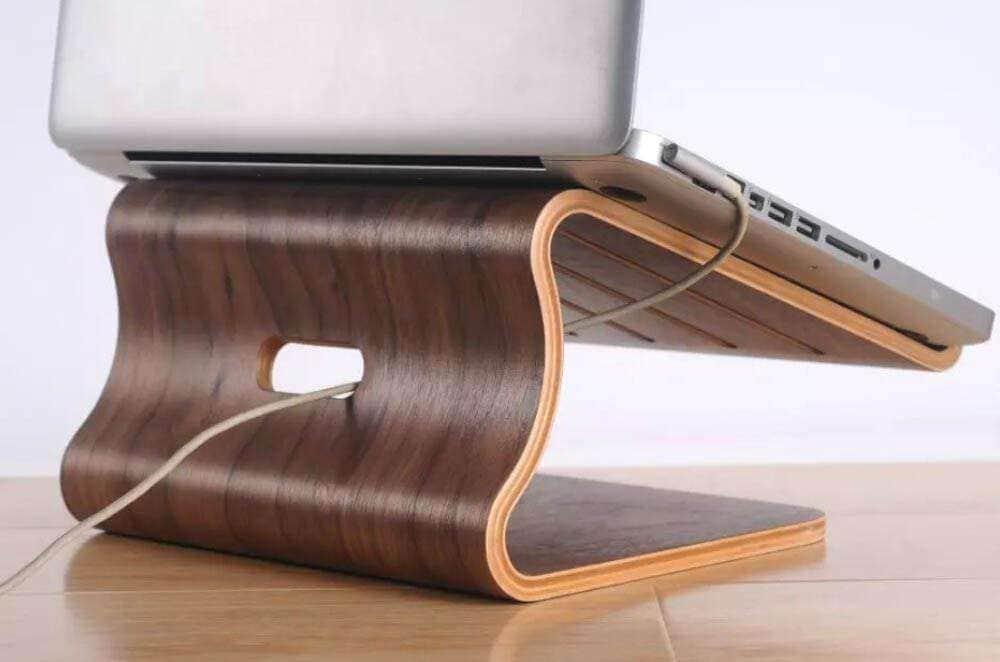 Birch Walnut Heat Radiating Laptop Desk Stand